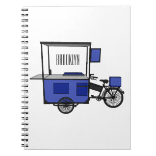 Food cart cartoon illustration notebook