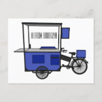 Food cart cartoon illustration