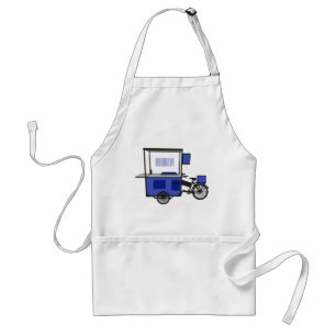 Food cart cartoon illustration standard apron