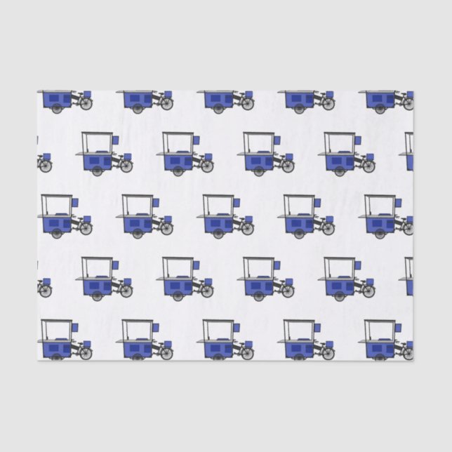 Food cart cartoon illustration tissue paper (Front)