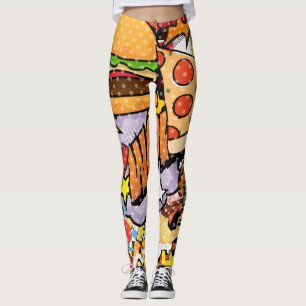 Food Cartoon Leggings