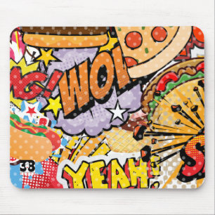Food Cartoon Mouse Pad