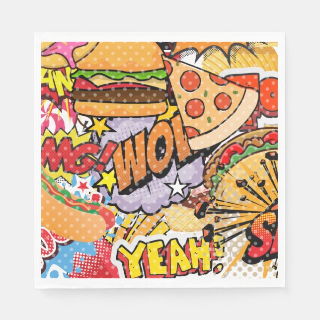 Food Cartoon Napkin (Front)