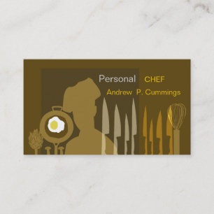 Food Chef Cooking Sharp Knife Culinary Delight Business Card