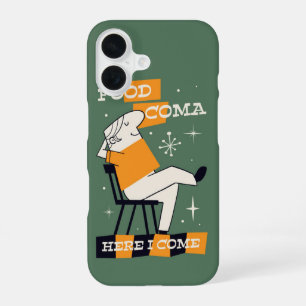 Food Coma – Retro Thanksgiving Nap Time iPhone 16 Case