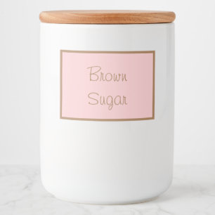 Food Container Canister Label Brown Sugar