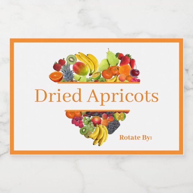 Food Container Canister Label Dried Apricots (Single Label)