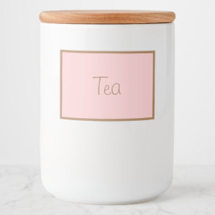 Food Container Canister Label Tea