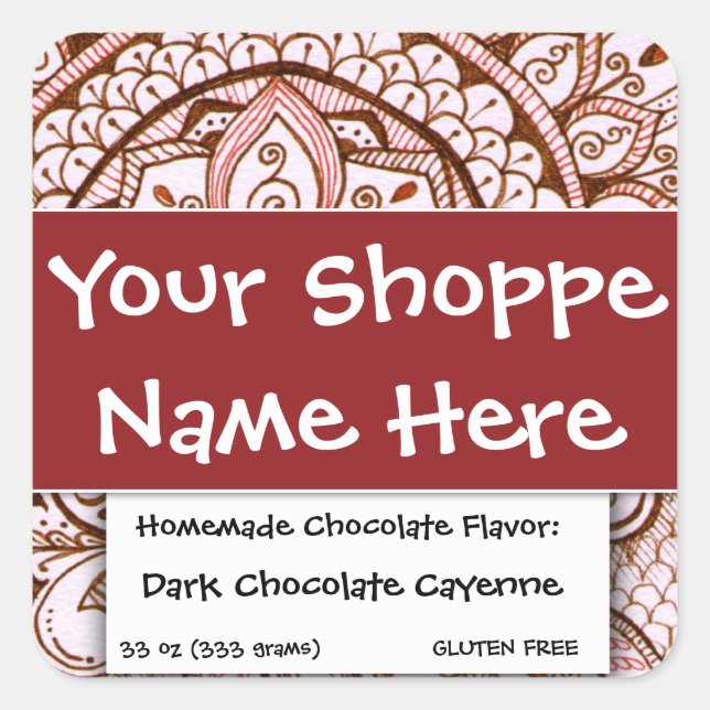 Food Container Ethnic Exotic Moroccan Western Asia Square Sticker (Front)