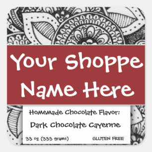 Food Container Label Ethnic Exotic Moroccan Asian