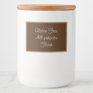 Food Container Label Gluten Free All-purpose Flour