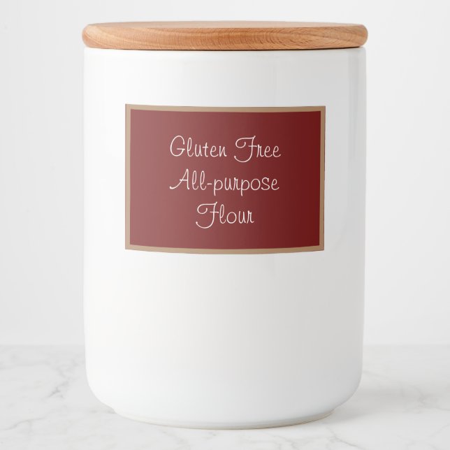 Food Container Label Gluten Free All-purpose Flour (Front)