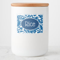 Food Container Label Scrolls-Rice