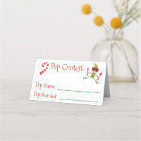 Food Contest Recipe Party Table Card