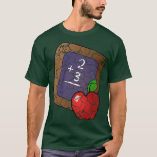 Food Cooking Foodie Apple Chalkboard Distressed T-Shirt