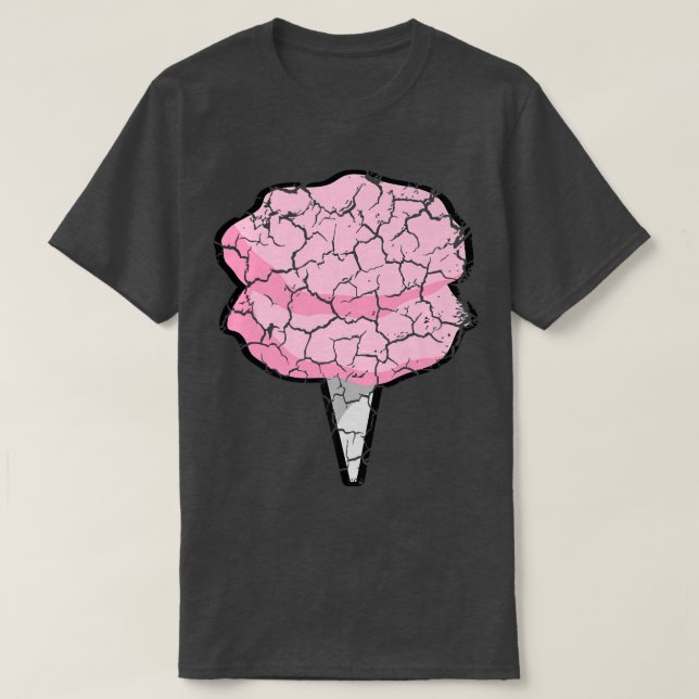 Food Cooking Foodie Cotton Candy Distressed T-Shirt (Design Front)