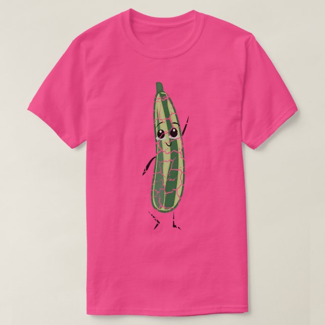 Food Cooking Foodie Cucumber Distressed T-Shirt (Design Front)