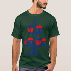 Food Cooking Foodie Cupcakes DistressedT-Shirt T-Shirt