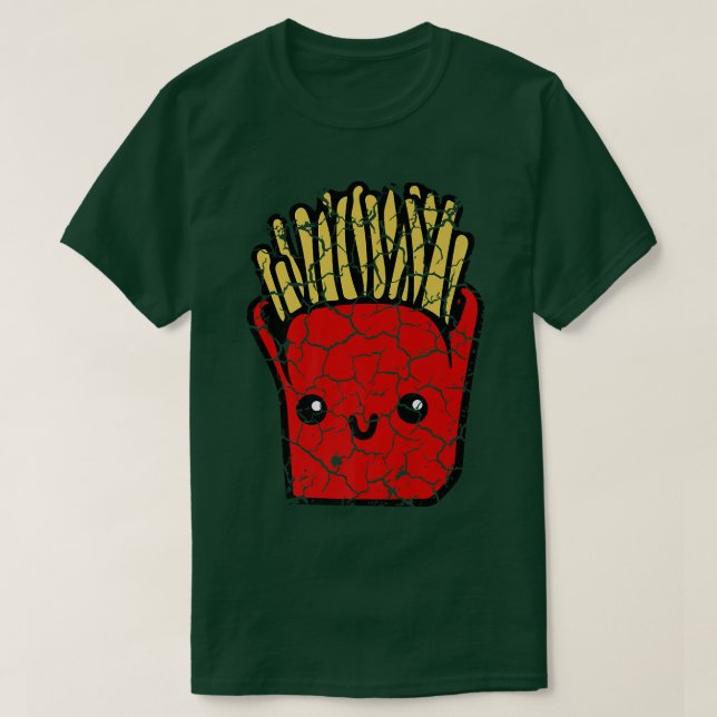 food cooking foodie french fries distressed 302  T-Shirt (Design Front)