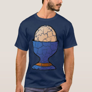Food Cooking Foodie Hard Boiled Egg Distressed T-Shirt