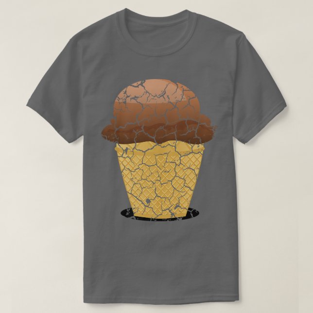 food cooking foodie ice cream cone distressed  307 T-Shirt (Design Front)
