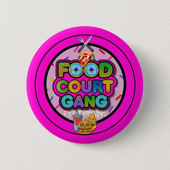 Food Court Gang Logo Button (Front)