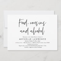 Food, Cousins and Alcohol, Casual Bridal Shower