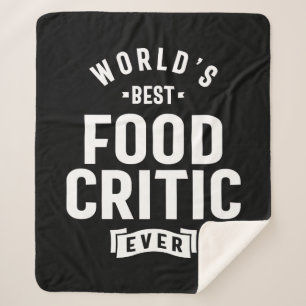 Food Critic Work Job Title Gift Sherpa Blanket