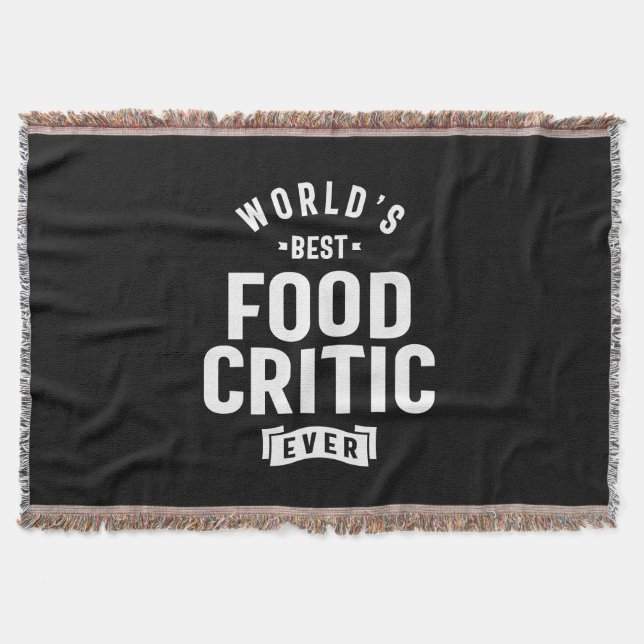 Food Critic Work Job Title Gift Throw Blanket (Front)