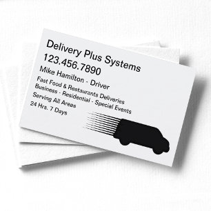 Food Delivery Driver Van Services Business Card
