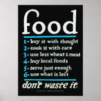 Food, Don't Waste It- Black & Blue Variation