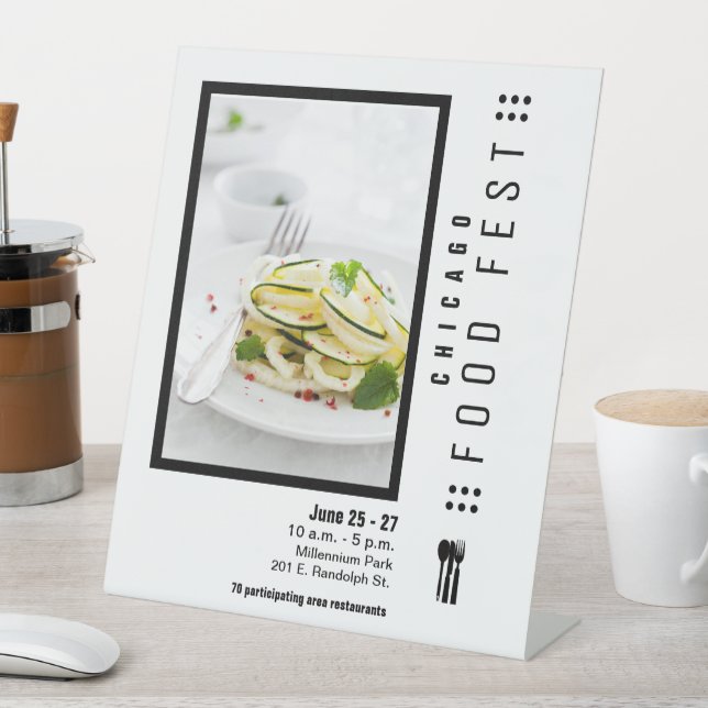 food festival pedestal sign (In SItu)