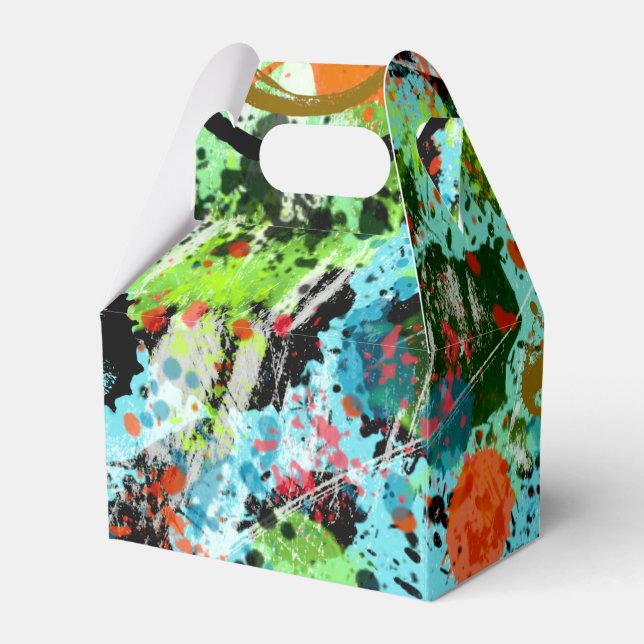 Food Fight Abstract Favour Box (Back Side)