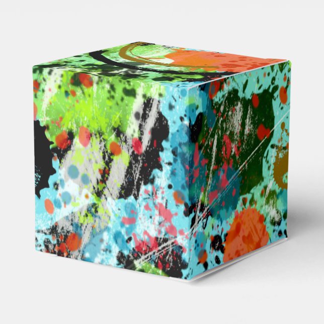Food Fight Abstract Favour Box (Back Side)