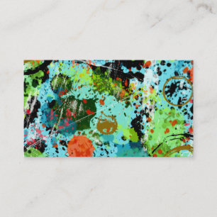Food Fight Abstract Graffiti Business Card