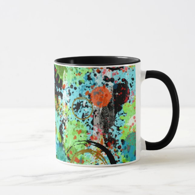Food Fight Abstract Mug (Right)