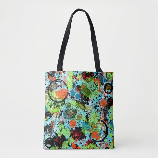 Food Fight Abstract Tote Bag (Front)