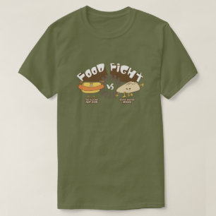 Food Fight! Hotdog vs. Potsticker Funny Word Pun T-Shirt