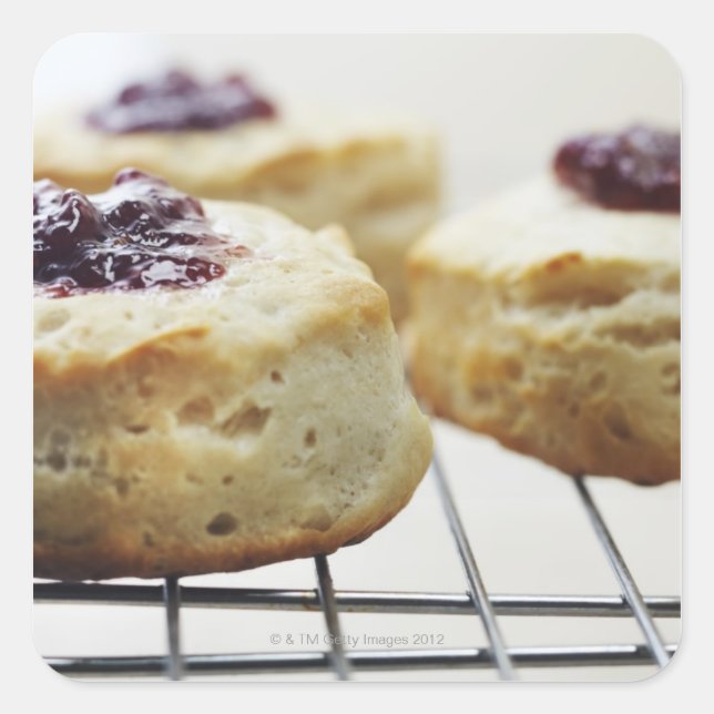 Food, Food And Drink, Buttermilk, Biscuit, Square Sticker (Front)