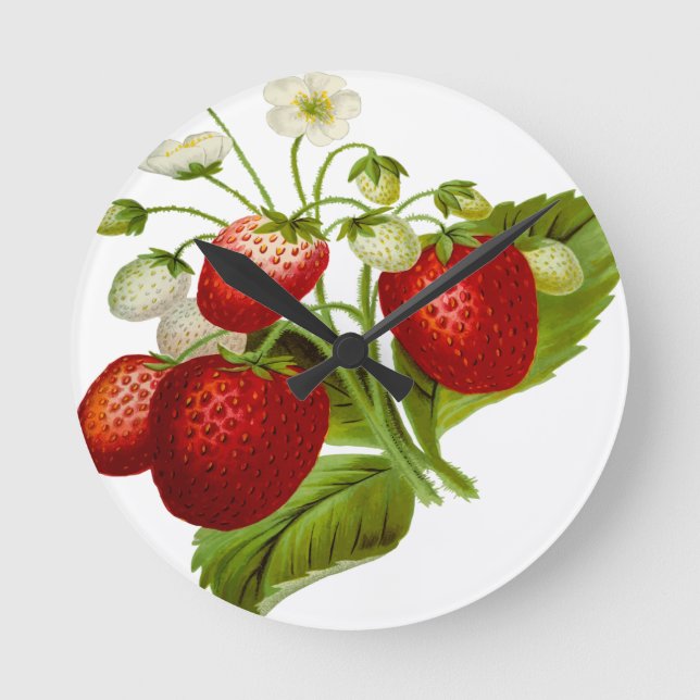 Food fruit leaf leafy leaves round clock (Front)