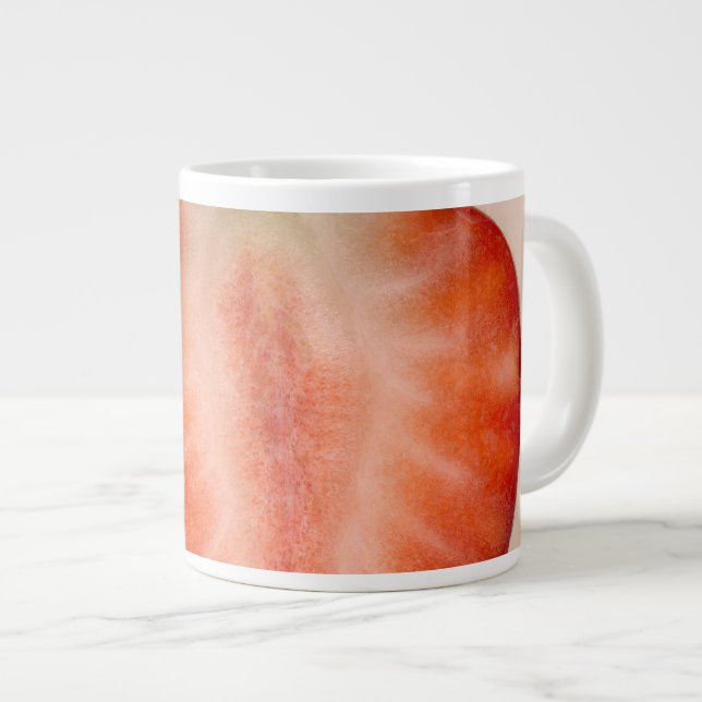 Food - Fruit - Slice of Strawberry Large Coffee Mug (Front Right)