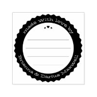 Food Gift Label Ink Stamp with Personalised Text