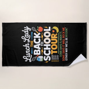 Food Humour Back to School Beach Towel