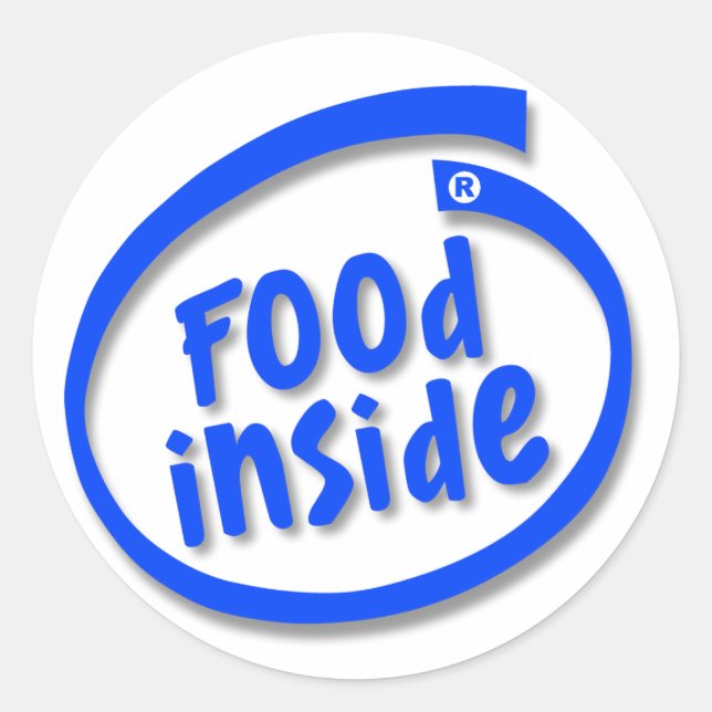 Food Inside Classic Round Sticker (Front)