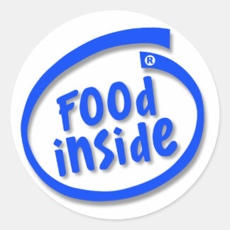 Food Inside Classic Round Sticker