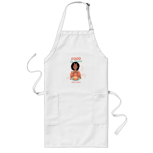Food is Love Made Visible Long Apron (Front)