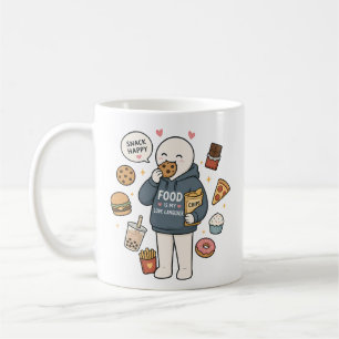 Food Is My Love Language Funny Foodie Meme Coffee Mug