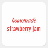Food Label Canning Jar Strawberry Jam Sauce Bakery