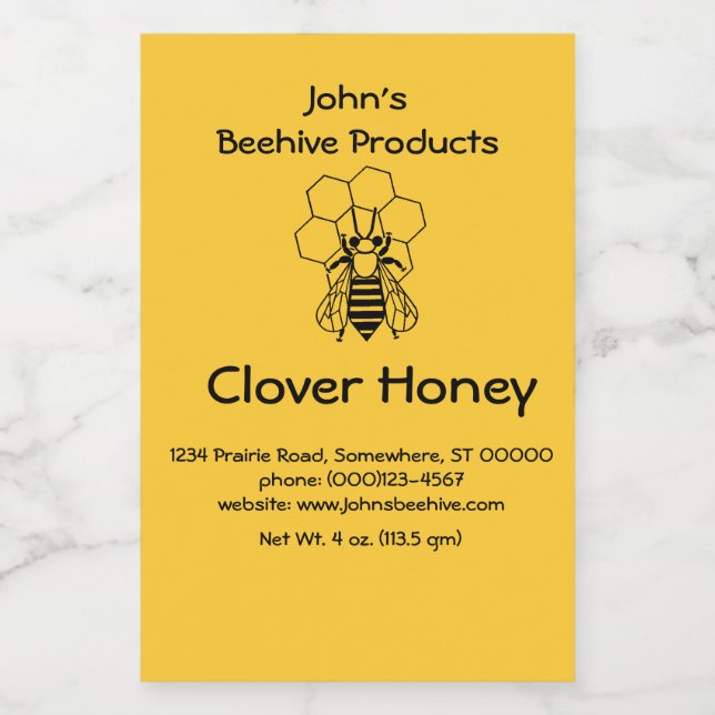 Food Label - Honey Business (Single Label)