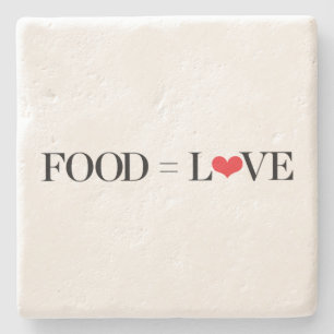 Food = Love Stone Coaster